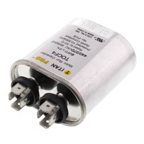 Titan Pro TOCF4 - 4 MFD Oval Motor Run Capacitor (440/370V)