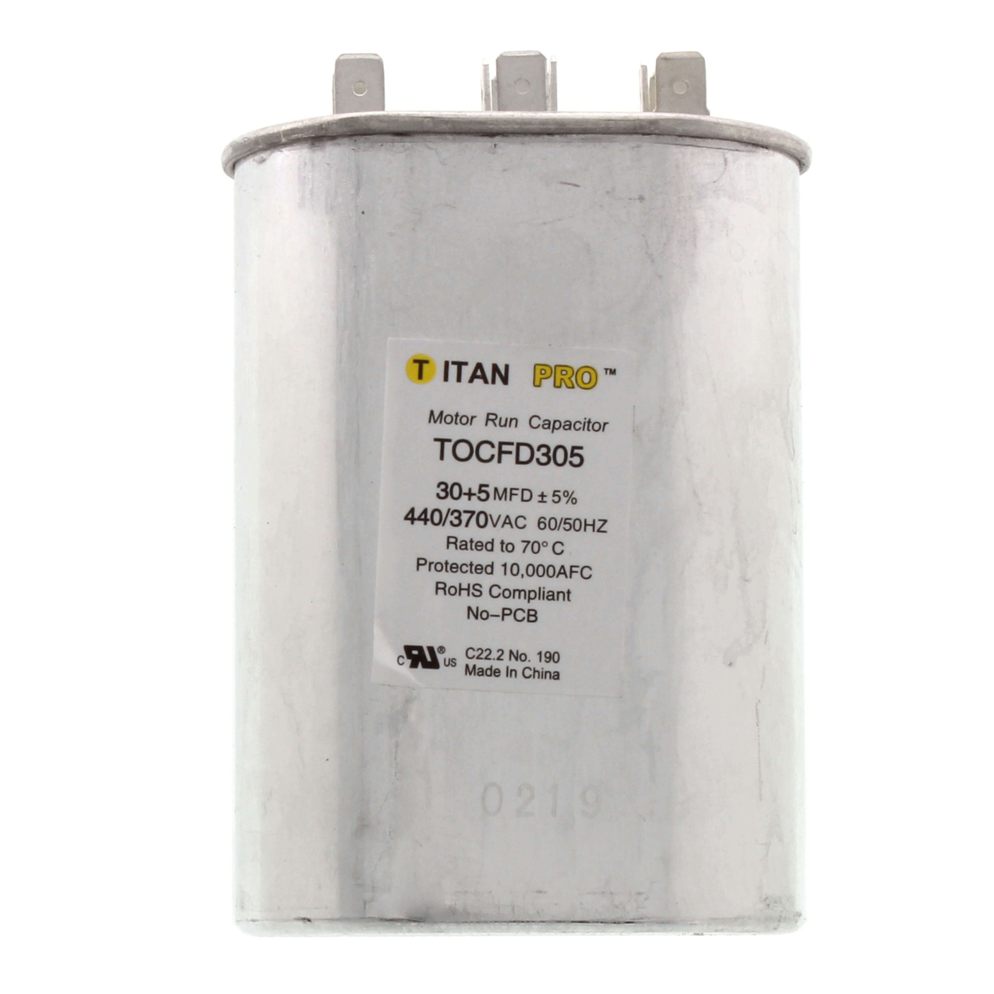 TITAN TOCFD305 30+5 MFD 440/370V OVAL