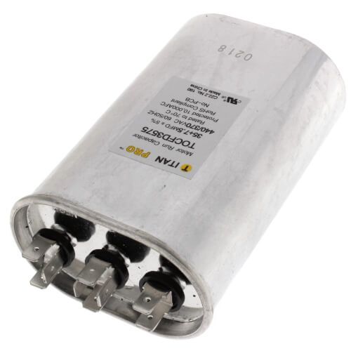 Titan Pro TOCFD3575 - 35/7.5 MFD Oval Dual Motor Run Capacitor (440/370V)