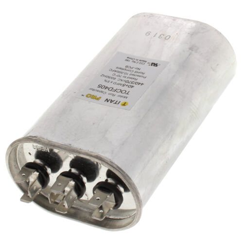 Titan Pro TOCFD405 - 40/5 MFD Oval Dual Motor Run Capacitor (440/370V)