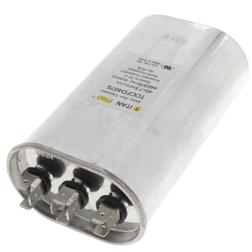 Titan Pro TOCFD4075 - 40/7.5 MFD Oval Dual Motor Run Capacitor (440/370V)