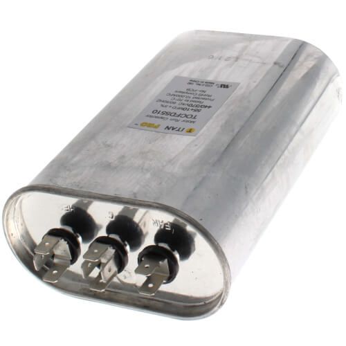 Titan Pro TOCFD5510 - 55/10 MFD Oval Dual Motor Run Capacitor (440/370V)
