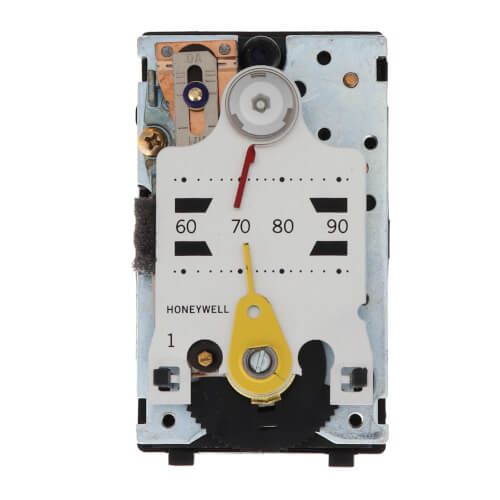 Honeywell TP970A2145 - Pneumatic Thermostat Direct Acting, Heating includes small Wall Plate and Satin Chrome Cover (59 to 90F)