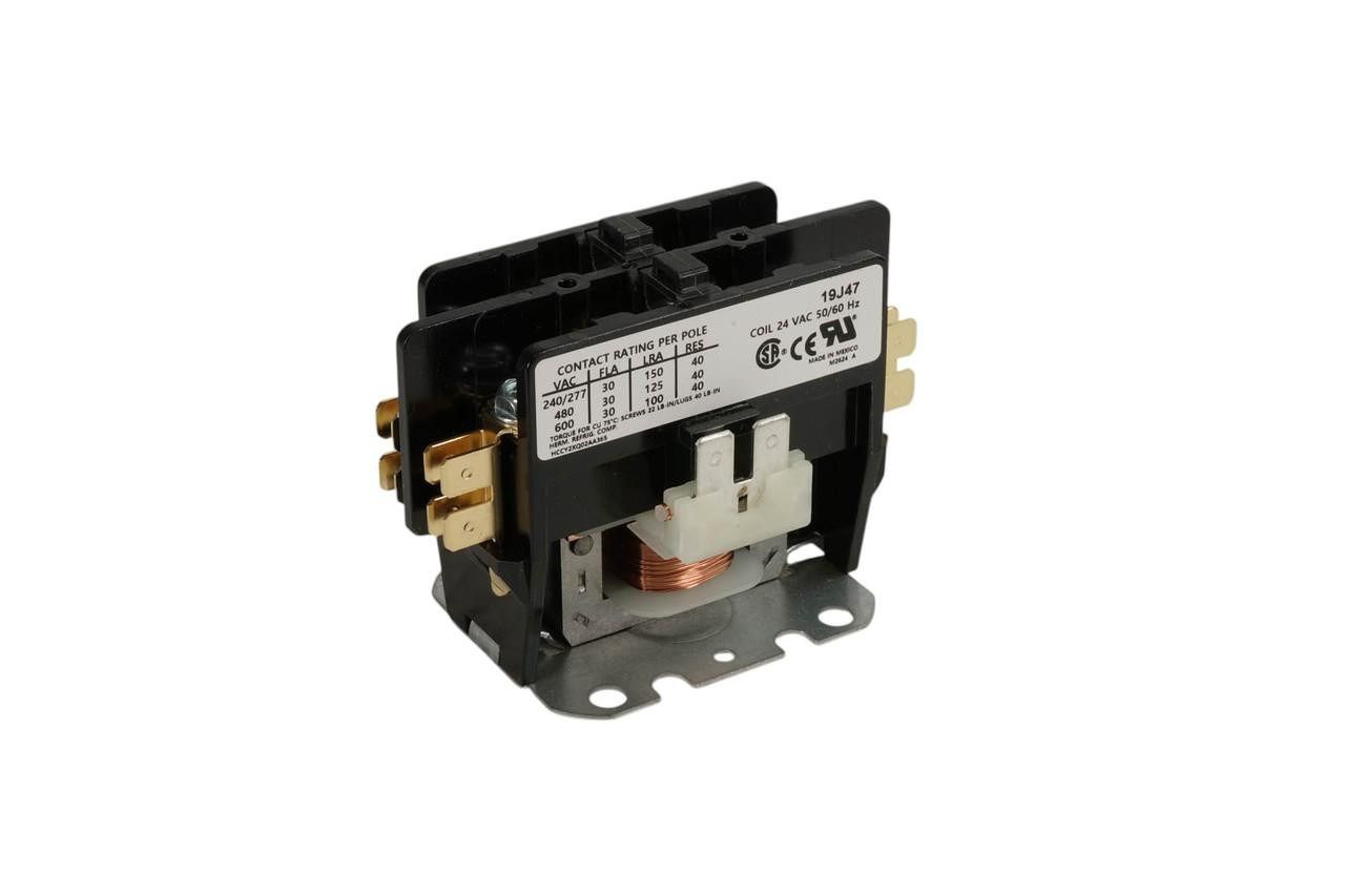 Lennox 19J47 - FirstChoice HCCY2XQ02AA, Definite Purpose Contactor, 30 Amp, 2-Pole, 24 VAC Coil