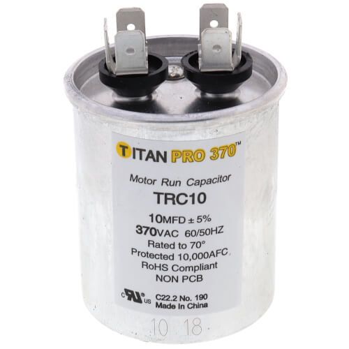 Titan Pro TRC10 - 10 MFD Round Motor Run Capacitor (370V)