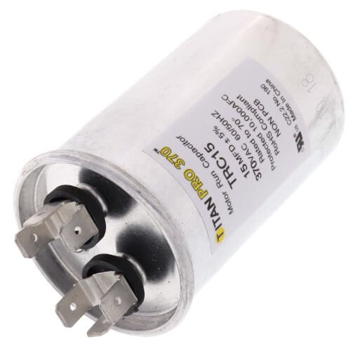 Titan Pro TRC15 -15 MFD Round Motor Run Capacitor (370V)