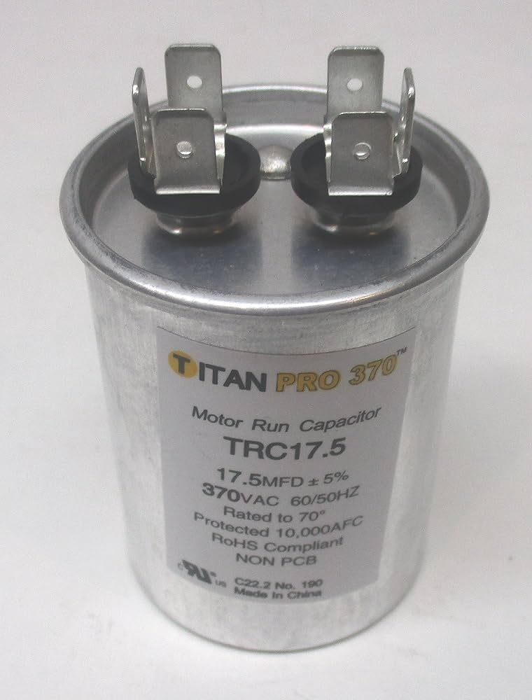 Titan Pro TRC17.5 - 17.5 MFD Round Motor Run Capacitor (370V)