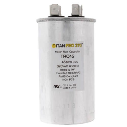 Titan Pro TRC45 - 45 MFD Round Motor Run Capacitor (370V)