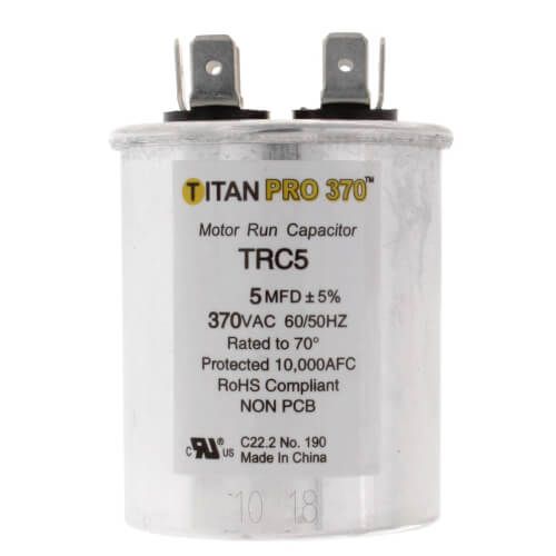 Titan Pro TRC5 - 5 MFD Round Motor Run Capacitor (370V)