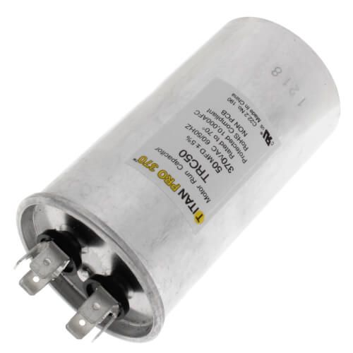 Titan Pro TRC50 - 50 MFD Round Motor Run Capacitor (370V)