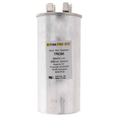 Titan Pro TRC65 - 65 MFD Round Motor Run Capacitor (370V)