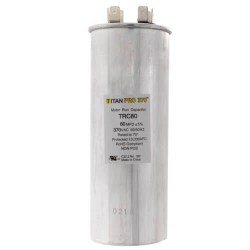 Titan Pro TRC80 - 80 MFD Round Motor Run Capacitor (370V)