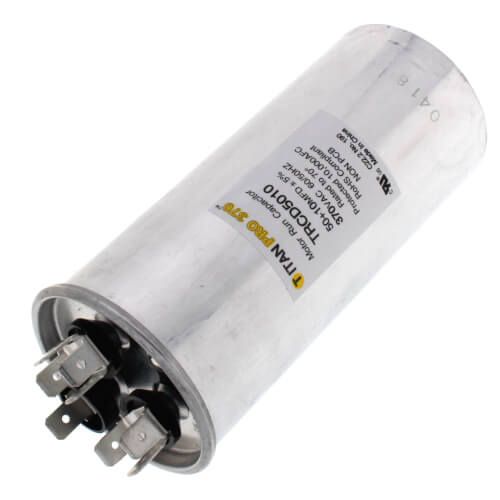 Titan Pro TRCD5010 - 50/10 MFD Round Dual Motor Run Capacitor (370V)