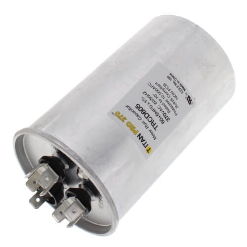 Titan Pro TRCD605 - 55/7.5 MFD Round Dual Motor Run Capacitor (370V)