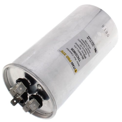 Titan Pro TRCD805 - 80/5 MFD Round Dual Motor Run Capacitor (370V)