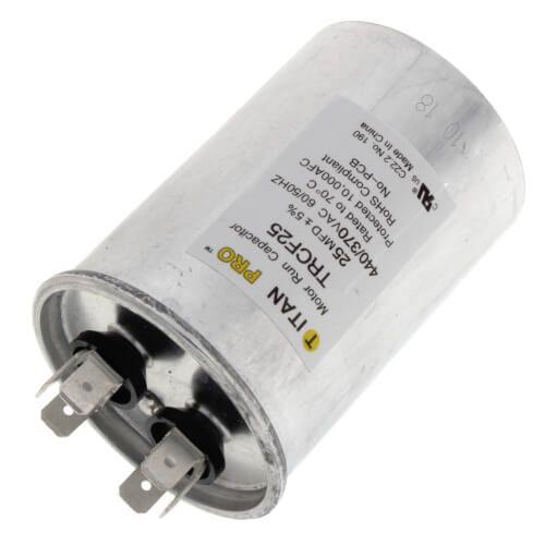 Titan Pro TRCF25 - 25 MFD Round Motor Run Capacitor (440/370V)