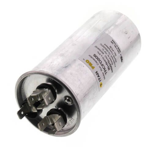 Titan Pro TRCFD205 - 20/5 MFD Round Dual Motor Run Capacitor (440/370V)