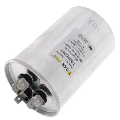 Titan Pro TRCFD353 - 35/3 MFD Round Dual Motor Run Capacitor (440/370V)
