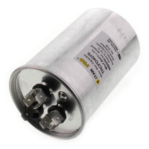 Titan Pro TRCFD4075 - 40/7.5 MFD Round Dual Motor Run Capacitor (440/370V)
