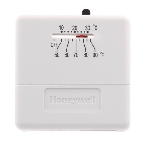 Honeywell Home TS812A1007 - T812, Heat Only, Square Thermostat, w/ Pos Off Switch
