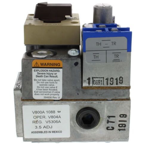 Honeywelll V800A1088 - Standard Pilot Gas Valve - 24 Vac - 3/4" x 3/4" Inlet/Outlet Size