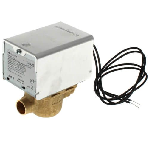 Honeywell Home V8043A1011 - 1/2" Sweat Zone Valve (18" Leads, No End Switch)
