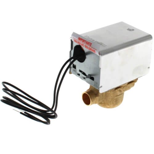 Honeywell Home V8043A1011 - 1/2" Sweat Zone Valve (18" Leads, No End Switch)