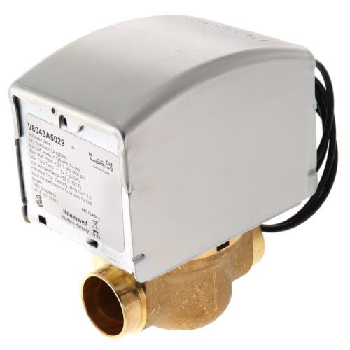 Honeywell Home V8043A5029 - 3/4" Sweat Connection Zone Valve, normally closed, 300 psi (24v)