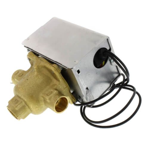 Honeywell Home V8044A1010 - 1/2" Sweat Connection 3 Way Zone Valve, port A normally closed (24v)