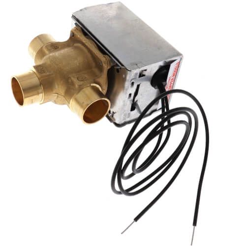 Honeywell Home V8044A1044 - 3/4" Sweat Connection 3 Way Zone Valve, port A normally closed (24v)