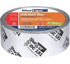 Lennox X0290 - ( 164686 ) DC 181 UL Listed & Printed Film Duct Tape, 2" x 120 yd., Metallic Printed