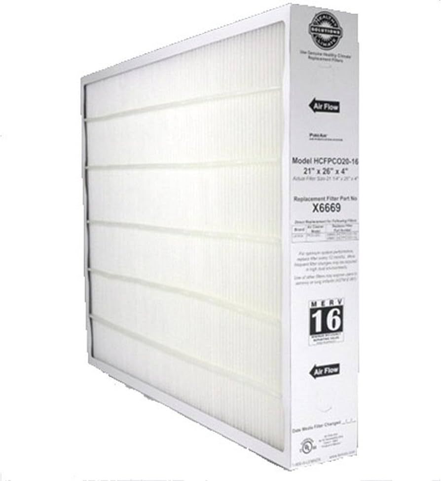 Lennox X6669 - ( 100908-05 ) Pleated Air Filter 26 x 21 x 4 Inch, MERV 16