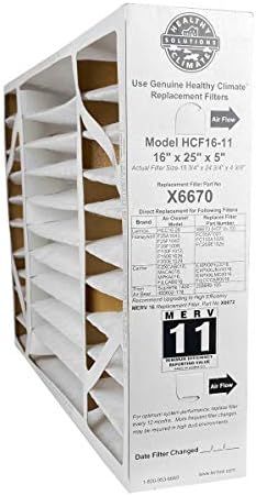 Lennox X6670 - ( HCF16-11 ) Disposable Pleated Box Filter 25 x 16 x 5 Inch, MERV 11