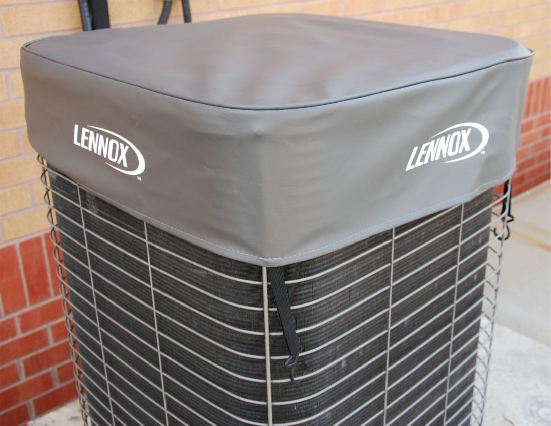 Lennox X7079 – Brinmar 0625ATP Top AC Winter Cover with Lennox Logo, 28 x 27 x 7 Inch, Gray