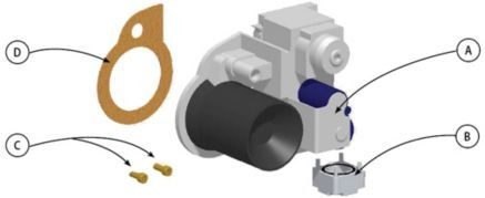 Lennox Y5356 - Gas Valve Kit 550002286 OEM Replacement for GWM-100 Gas Fired Boiler 24V Natural Gas Control Valve Assembly**