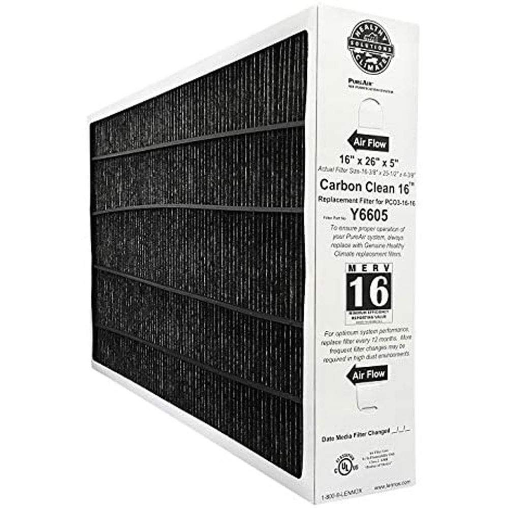 Lennox Y6605 - ( 100908-11, Pleated Carbon Air Filter 26 x 16 x 5 Inch, MERV 16