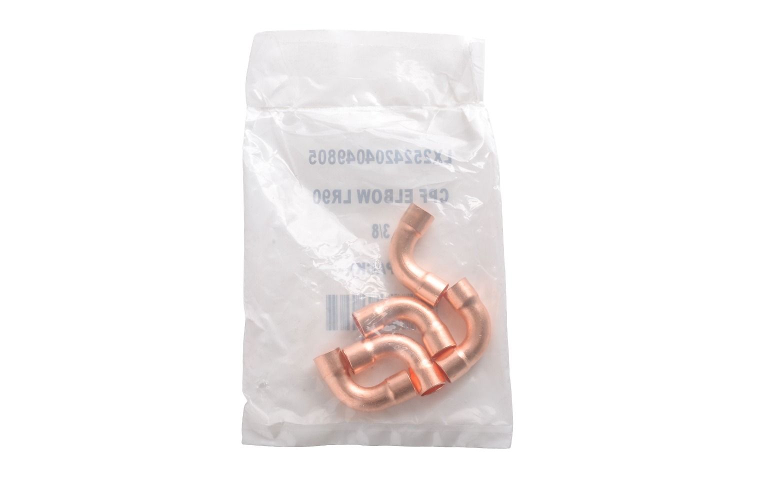 Lennox Y7066 - Copper Long Radius Elbow, 90 Deg, 3/8", C x C, 5/Pkg