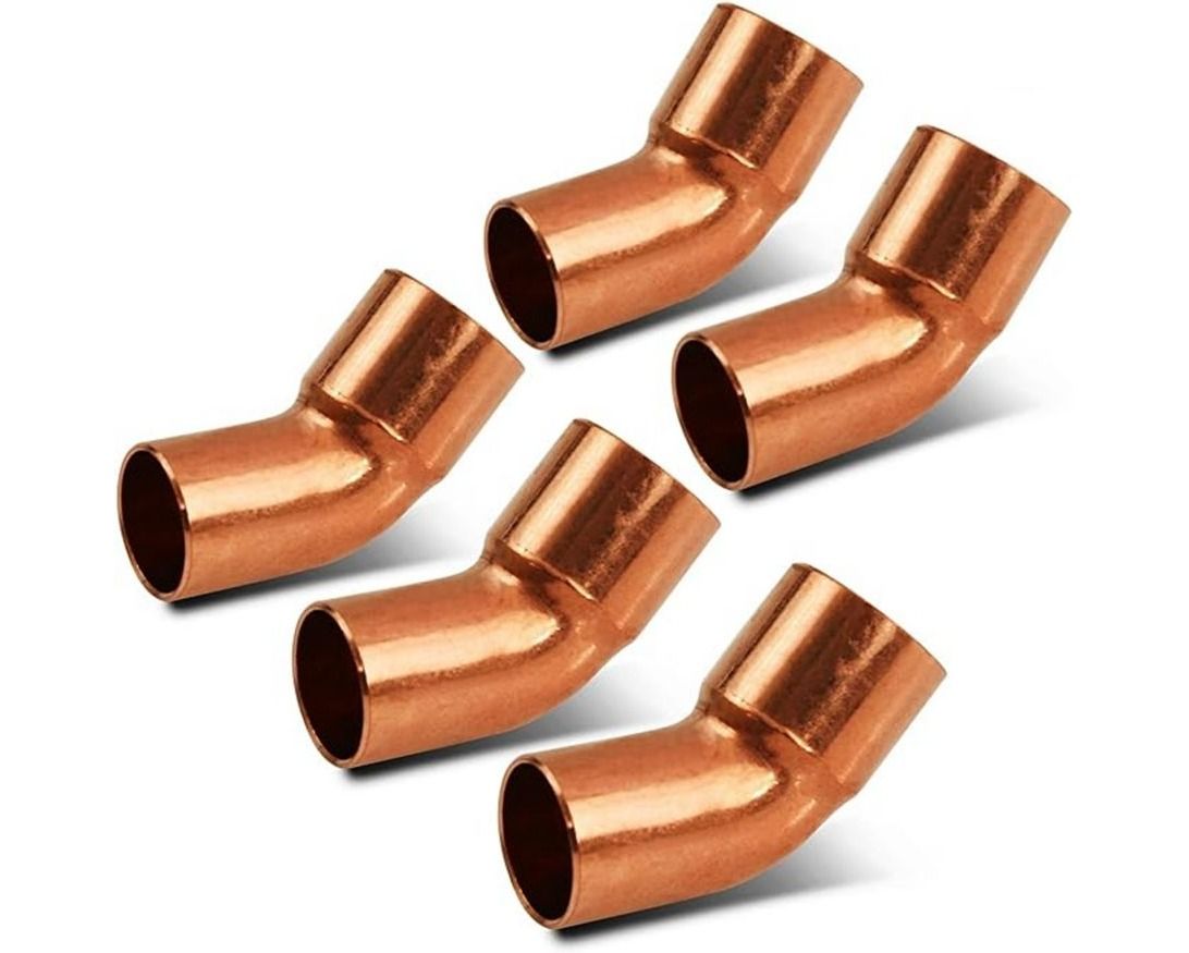 Lennox Y7097 - Copper Elbow 45 Degree 1/2 Inch C x C Sweat Connection 5 Pack HVAC Refrigeration Fitting