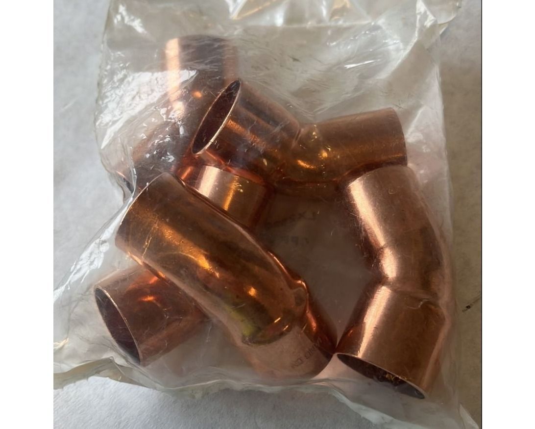 Lennox Y7103 – Copper Street Elbow, 45 Degree, 1-1/8 Inch FTG x C, HVAC Refrigeration Fitting, 5 Pack
