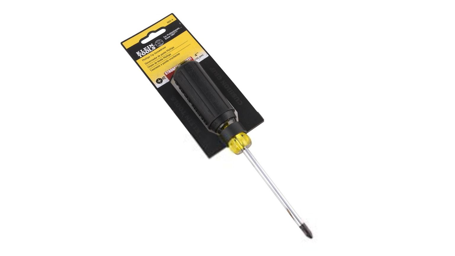 Lennox  Y1486 - Klein 603-4 #2 Phillips Screwdriver, 4" Round-Shank, Cushion Grip