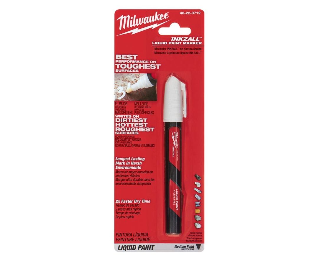 Lennox Y9573 – Milwaukee 48-22-3712 White Liquid Paint Marker, Industrial Touch-Up Pen for HVAC, Metal & Jobsite Marking
