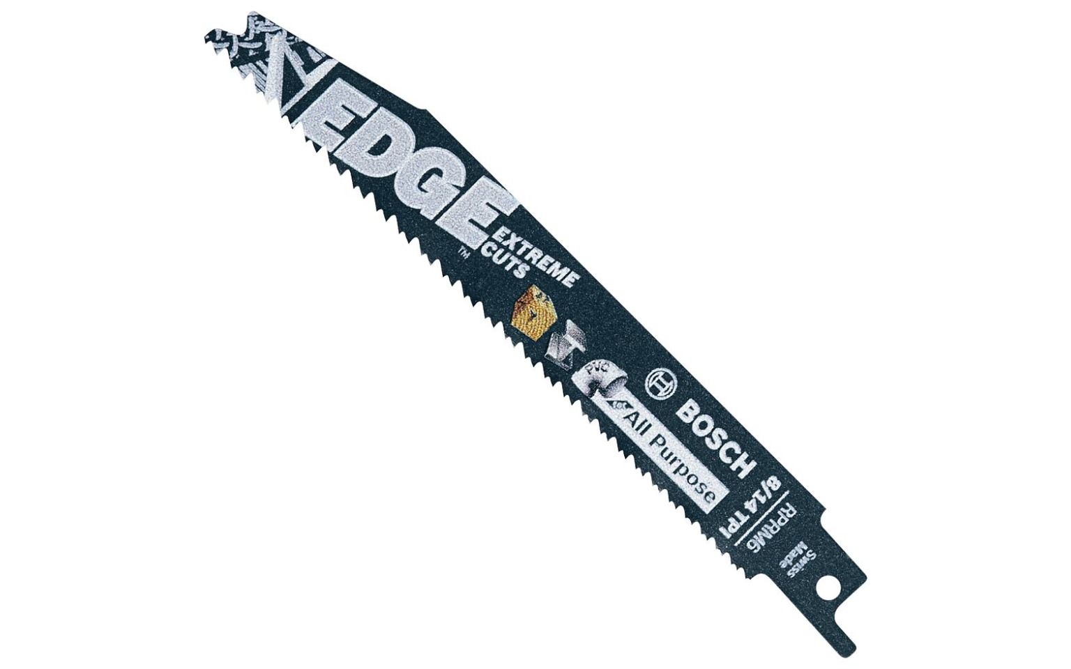 Lennox Y9613 - Bosch RPRM6 6" 8/14 TPI Edge Reciprocating Saw Blades for All Purpose Cuts, 5 pc.