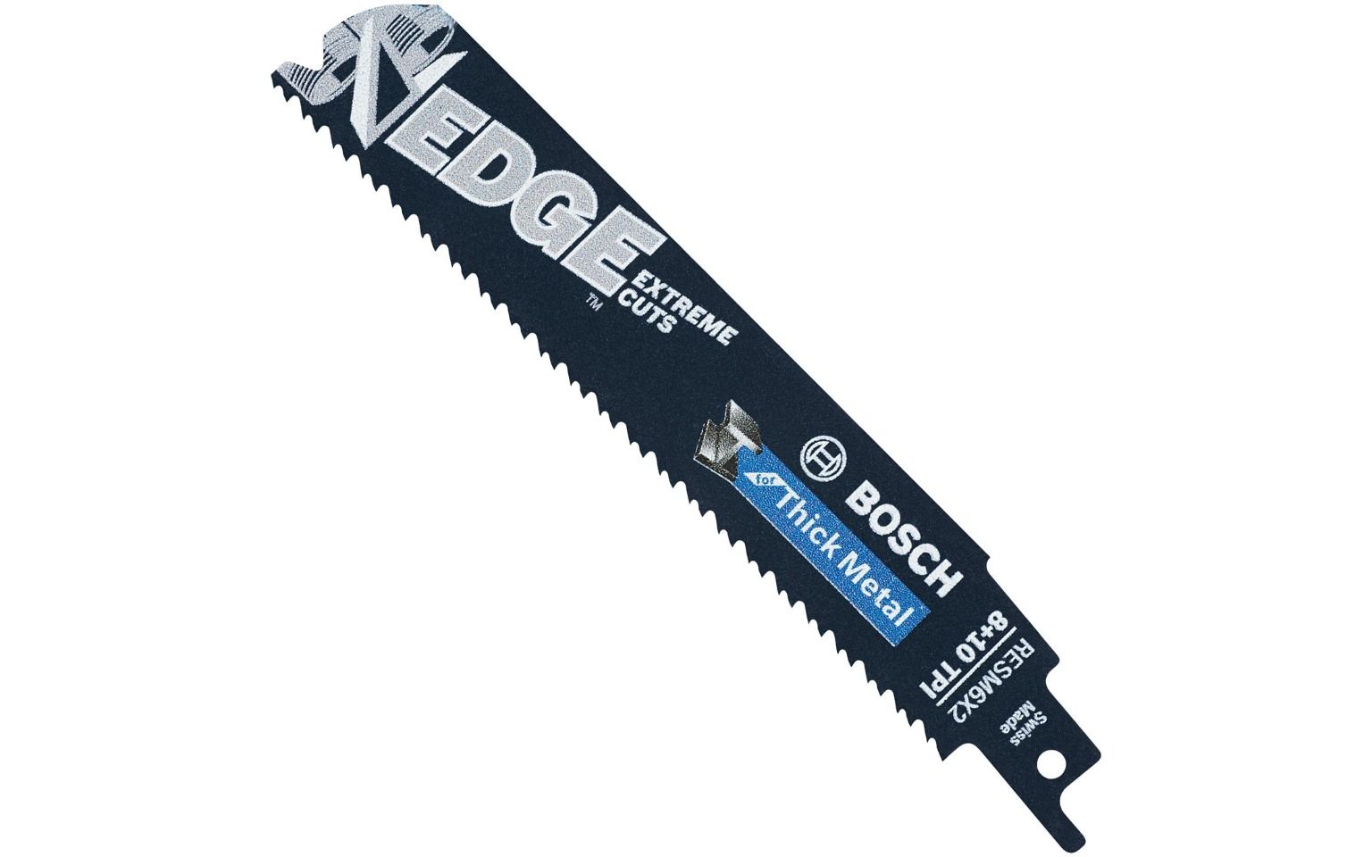 Bosch RESM6X2 6" 8/10 TPI Edge Reciprocating Saw Blades for Thick Metal, 5 pc.