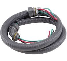 Lennox 27P44 - 3/4" x 6' Whip with Metallic Fittings #8 AWG THHN, 1 Straight; 1 90 Degree Connector