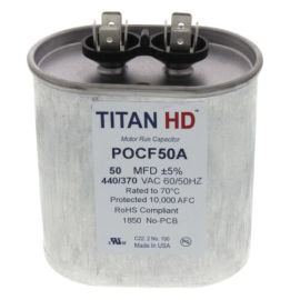 Titan HD POCF50A - 50 MFD Oval Motor Run Capacitor (440/370V)