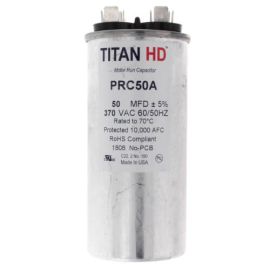 TITAN HD PRC50A - 50 MFD Round Motor Run Capacitor (370V)