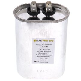 Titan Pro TOC50 - 50 MFD Oval Motor Run Capacitor (370V)