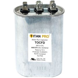 Titan Pro TOCFD304 - 30/4 MFD Oval Dual Motor Run Capacitor (440/370V)