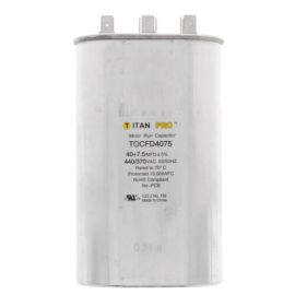 Titan Pro TOCFD4075 - 40/7.5 MFD Oval Dual Motor Run Capacitor (440/370V)