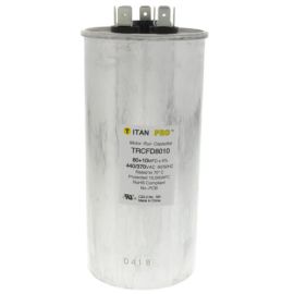 Titan Pro TRCFD8010 - 80/10 MFD Round Dual Motor Run Capacitor (440/370V)